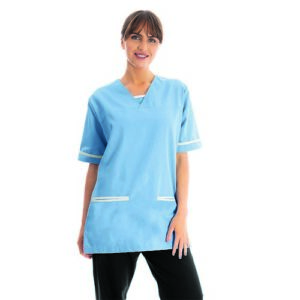 WW3089 | 534LW Ltwt Scrub Top Ceil/Whit XS