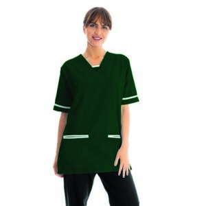 WW3192 | 534LW Ltwt Scrub Top Grn/Whit 3XL