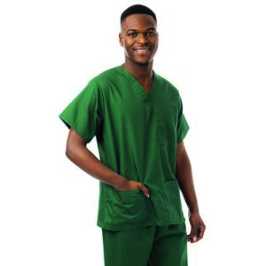 WW3218 | 334LW Unisex Scrub Top Grn 3XL